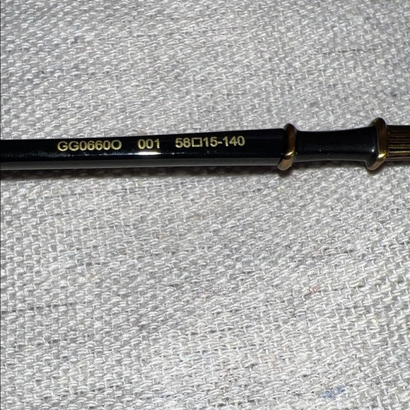 Gucci Black and Gold Eyeglasses with Case main image 6